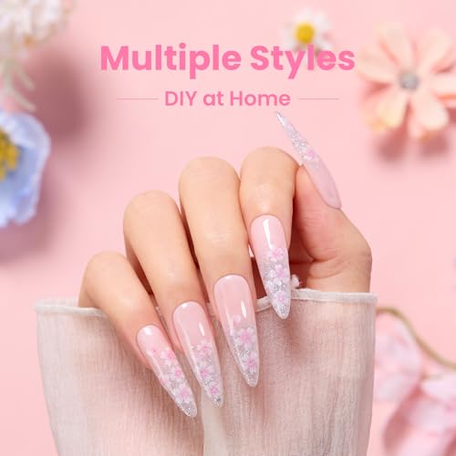 Beetles Nail Art Stickers 30 Sheets 3D Flower Nail Stickers Color Heart - color: G-Multicolor-30