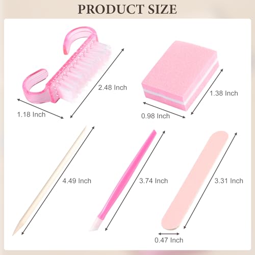 SUTOKAKA 10 Sets Disposable Manicure Prep Kit for Travel Home Portable Basics 5 in 1 Nail Salon Pedicure Kit Professional Nail Tools Supplies - size: 10 MIX2