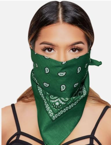 Every-ville Cotton Bandana Handkerchief for Men & Women, 3 Pack - color: Teal