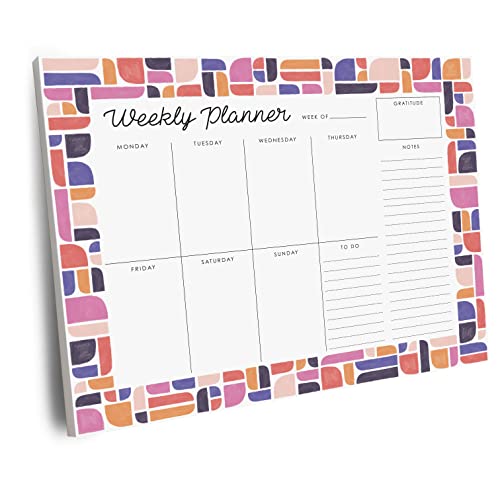 Weekly Planner Pad 52 Tear-Off Sheets Undated 8.5 x 11 Desk Pad - style: Style 3