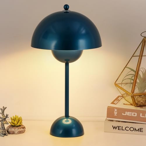 Creative Mid-Century Modern Bud Table Lamp for Home&Office, Gentian Blue - color: Gentian Blue