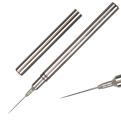 Metallic Nail Art Pen & Liner Brush Set, UV Gel Polish Painting Nail Design Tools for Crisp Long Lines, Tiny Details & Fine Drawing, Manicures Brushes for Women (Sizes 15mm) - color: Liner Brushes (15mm)