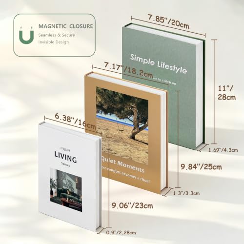 Decorative Books for Home Decor, Aesthetic Fake Book Storage Boxes