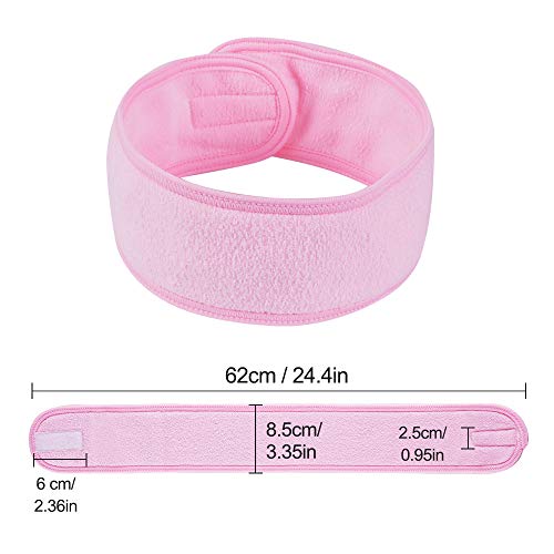 4 PCS Facial Spa Headband Makeup Skincare Headbands for Washing Face - color: White, Black, Pink,Gray