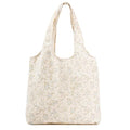 REDSINDA Canvas Tote Bag, Large Capacity Shoulder Bag with Inner Pockets, Foldable Shopping Bag - color: Blue Floral