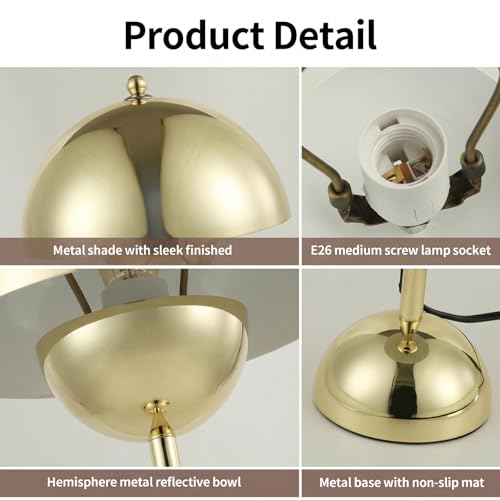 Creative Mid-Century Modern Bud Table Lamp for Home&Office, Bright Gold - color: Bright Gold