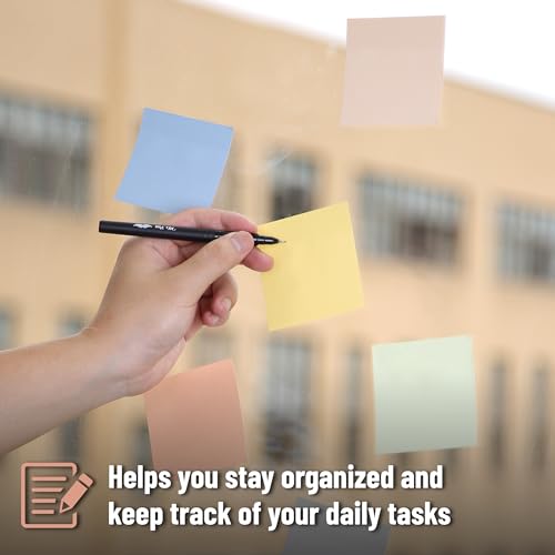 Mr. Pen- Sticky Notes, 3"x3", 12 Pads, 600 Sheets, Colorful - color: Autumn