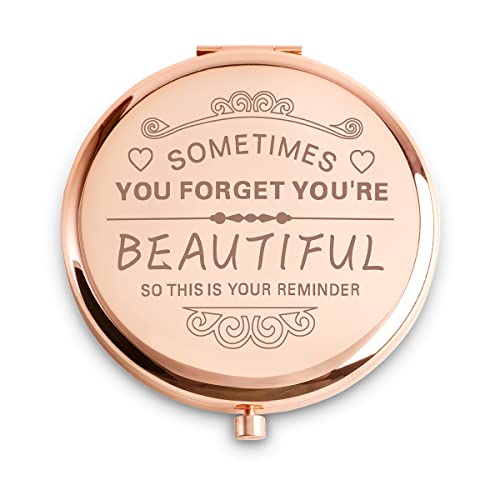 Personalized Compact Mirror, Stocking Stuffer for Women