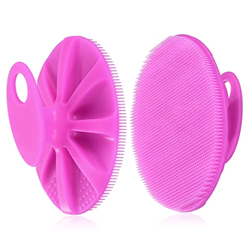 INNERNEED Silicone Body Cleansing Brush Exfoliating Scrubber, Purple - color: Purple