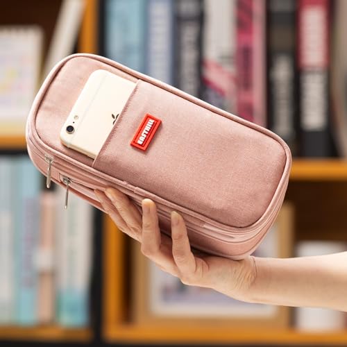 EASTHILL Big Capacity Pencil Case Large Pencil Pouch Stationery Pen Bag for Teen Girls-Deep Pink - color: Deep Pink