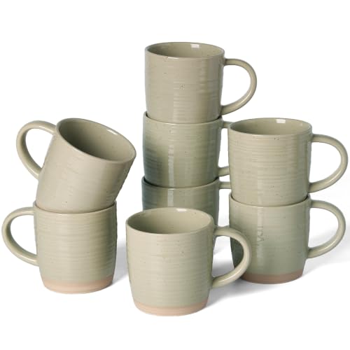 famiware Coffee Mugs Set of 8, 13 oz Mug Set, Ceramic Cup Set with Handle - color: Constellation-Honey, size: 8 Count (Pack of 1)