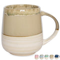 Bosmarlin Extra Large Ceramic Coffee Mug, 23 Oz, Dishwasher and Microwave Safe, Oversized Big Tea Cup, Reactive Glaze (Brown Grey) - color: Brown Grey