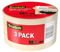 Scotch Masking Tape, 3 Rolls, 0.70 in x 54.6 yd, Great for Everyday Use, Strong Adhesive, Tan Masking Tape (3436-3) - size: 0.75" Width