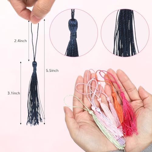 225 Pcs Bookmark Tassels, 45 Colors Bulk Tassels for Crafts, Jewelry Making