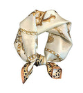 FEIBOON Mulberry Silk Scarf 21"x21" Small Square Scarfs for Women - color: Classic Beige
