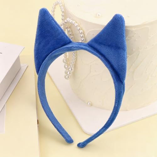Blue Cat Ears Headband Kitty Ears School Project Head Pieces Party Favors - color: Blue Cat