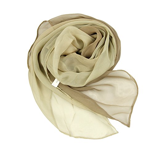 PANTONIGHT Long Chiffon Sheer Scarf Gradient Shaded Colors Lightweight Scarf For Womens - color: Color 082