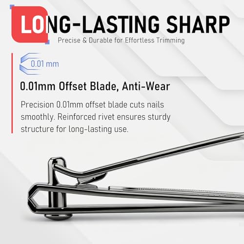 firiKer Nail Clippers with Nail File,Fingernail Clipper,Toe Nail Clippers - color: Gray