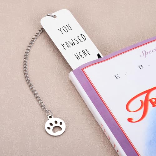 Cat Gifts for Women Cute Bookmarks for Women Cat Lovers Stocking Stuffers - color: Silver