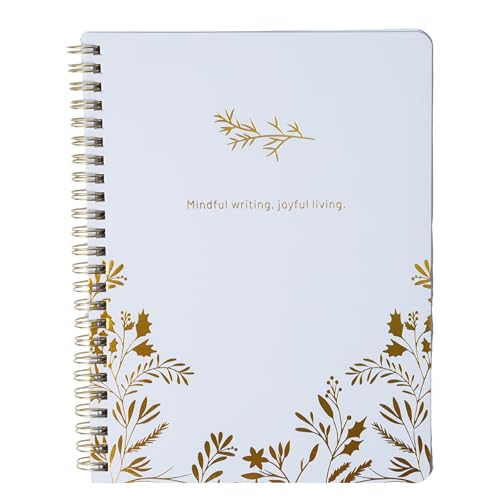 Happy Hoos® Aesthetic Spiral Notebook - 6.25" x 8.25" College Ruled Journal Notebook - Hard Cover Writing Journal for Work, School, Travel, More - Floral Notebook 8 Seasonal Designs (Winter Bliss) - color: Winter Bliss