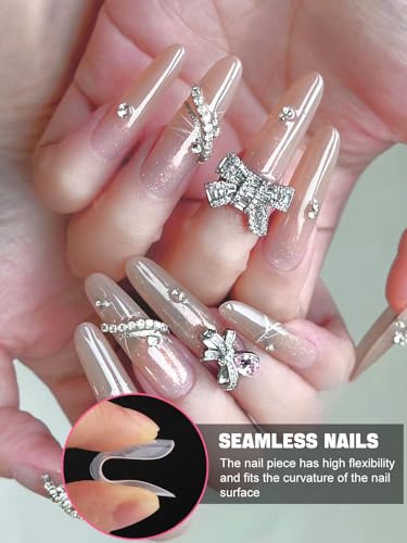 EBANKU 96PCS Clear Matte Dual Nail Forms Kit - color: 4 Shapes