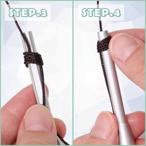 2 Pack Aluminum Double-Head Rosary Knotting Tool - color: Sliver 2 PC
