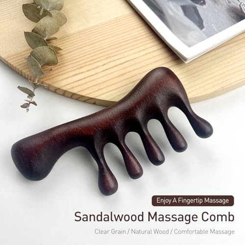 Scalp Massage Comb Hair Growth Stimulating Wooden Scalp Massager Stress Relief Loc Comb Present for Women and Men