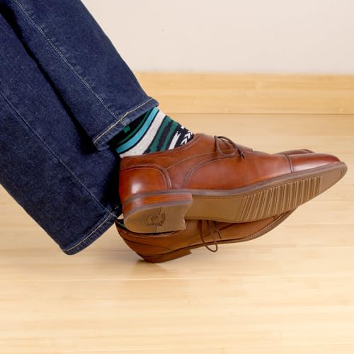 BambooMN Men's Cotton Colorful Design Fashion Novelty Dress Socks - color: Color 3 - 1 Pair, size: 5-9