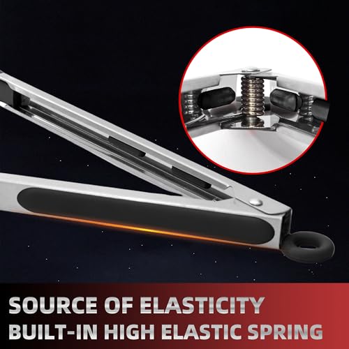 Stainless Steel Kitchen Tongs Set, 3 Pack with Silicone Tips - size: Pack of 3 Black (7", 9" & 12")