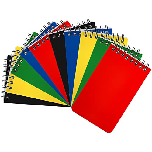 Hacaroa 30 Pack Top Spiral Memo Pads, 3"x5" Lined Pocket Notebook Mini College Ruled Paper 75 Sheets/150 Pages, Wirebound Small Steno Pads for Home, School, Office, Assorted Colors
