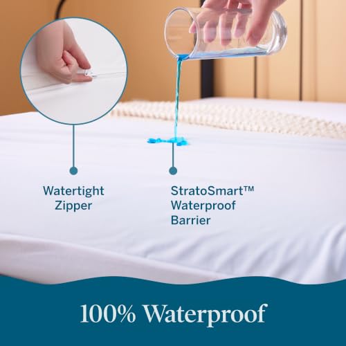 Lucid® Zippered Pillow Encasement – Waterproof Protector – King, Set of 2 - size: King, style: Pillow Encasement