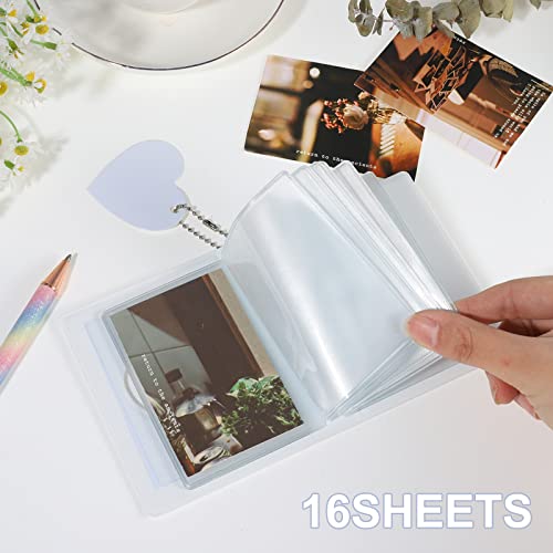 FRIUSATE Kpop Photocard Holder Book, 32 Pockets, 3 Inch, White - color: White