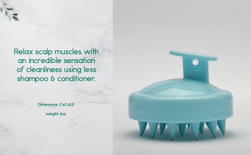 Hair Scalp Massager, Soft Silicone Bristles Scalp Brush for Woman, Men, Kids and Pets -All Hair Types Shampoo Brush