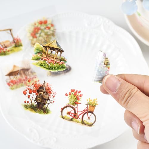 800 pcs Floral Scrapbook Sticker Kit Vintage Flower Junk Journal Sticker