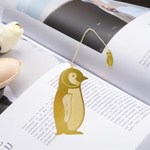 6 Pack Metal Bookmarks with Chains - Stylish and Durable Page Markers for Books, Journals, Planners and Stationery Lovers