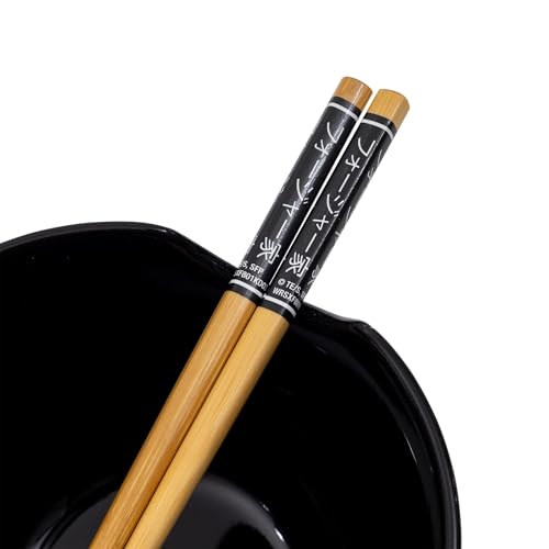 Silver Buffalo Spy x Family Character Grid Ceramic Ramen Dinnerware Set | Includes 20-Ounce Noodle Bowl and Wooden Chopsticks