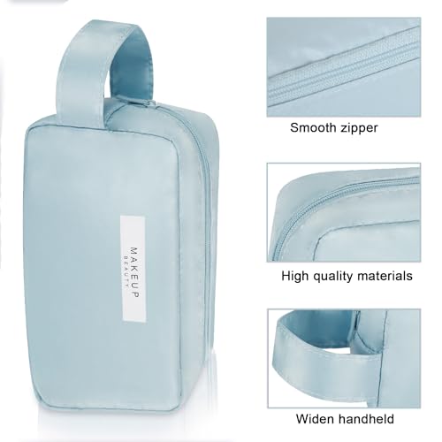 Queboom Travel Makeup Bag Cosmetic Bag Toiletry Bag for Women & Men - color: Blue-3pcs