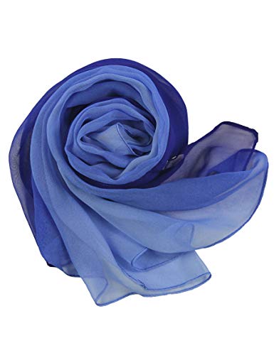 PANTONIGHT Long Chiffon Sheer Scarf Gradient Shaded Colors Lightweight Scarf For Womens - color: Col 704
