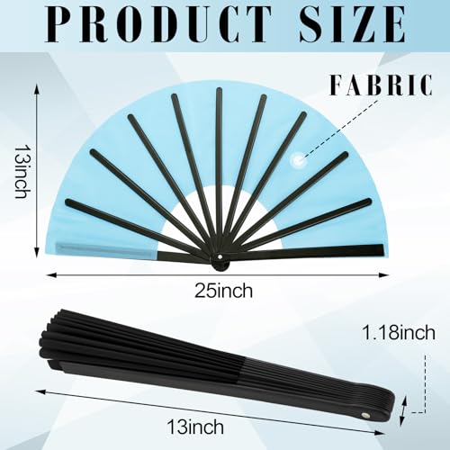 Maitys 2 Pack Foldable Fans for Rave Dancing,Modern Color,Simple Pattern - color: Modern Color, style: Simple Pattern