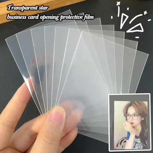 50Pcs/Pack Transparent Ultra Thin Covers Card Film Protector Photocard Popcorn Waterproof DIY Korean Idol Cards Sleeves (58x89mm) - color: 58x89