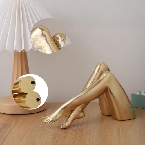 Golden Legs Sculpture Resin Statues Home Decor (Bowed Leg) - color: Bowed Leg