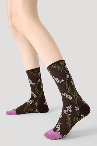 Women's Cotton Crew Socks, Cute Colorful Socks for Women, Soft Comfortable Casual Mid Calf Socks, Designer Pattern Gift Socks