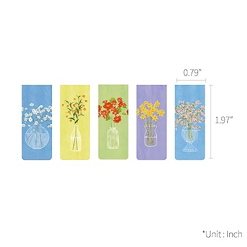 Monolike Magnetic Bookmarks Olivia's Flowers Ver.1, Set of 5 - color: Olivia's Flowers Ver.1