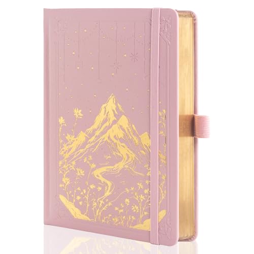MGGAO Dotted Journal for Women Men, A5 Hardcover Dot Notebook - color: Pink, size: Dotted