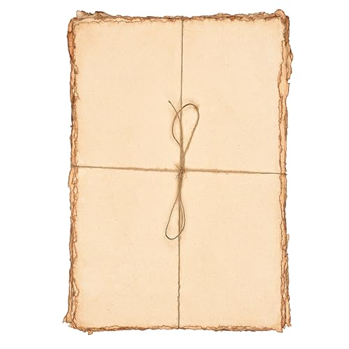 LEATHER VILLAGE Vintage Deckled Edge Watercolor Paper 25 Sheets 6x8 Inches - color: Antique/Vintage, size: 8 x 6 Inch