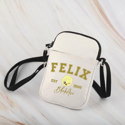WCGXKO Korean Pop Gift Korean Group Merch Boys Group Est 1999 Dwaekki Crossbody Bag for Pop Music Lover - color: 2000bbokari Cr