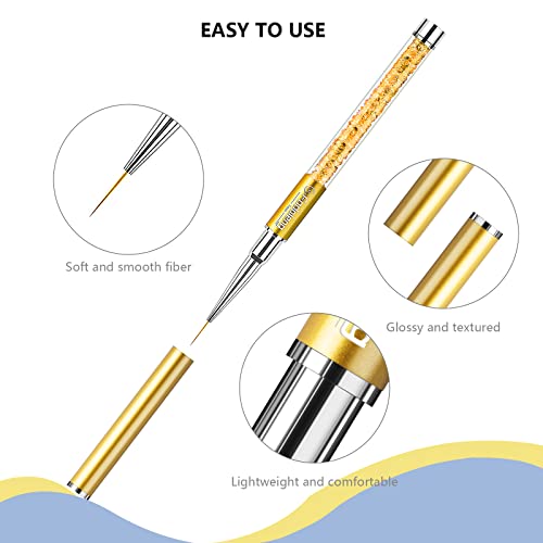 Nail Art Brushes, 7 Pcs Nail Design Brushes - color: Colorful