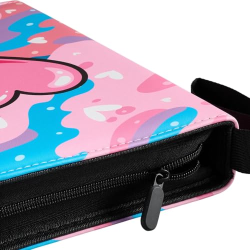 Card Binder 720 Pockets, 9-Pocket Trading Card Binder with 40 Sleeves, Zipper Card Holder Album for TCG, MTG, Baseball, Football and Sports Cards, Pink - color: Pink, size: 720 Pockets