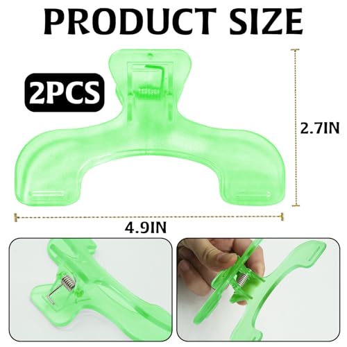 2Pcs Page Holders for Reading, Multifunctional Portable Book Clip Holders Practical Transparent Book Reading Accessories, Book Page Holders for Home School Office Books Magzines Notebook Supplies - color: Green