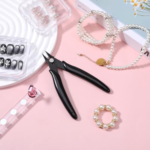 Rhinestone Remover, Black 5" Metal Nail Art Scissors, Rhinestone Remover Nipper, Nail Art Decorations Removers DIY Tool Accessory - color: Black